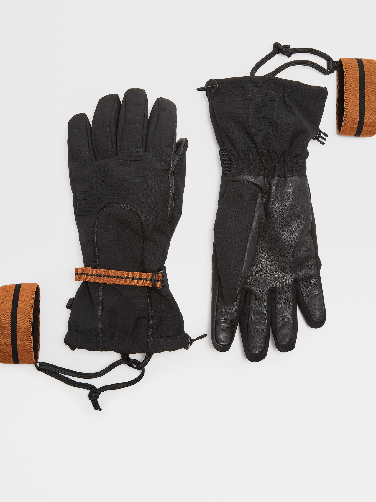 Guantes negros de lana Techmerino™